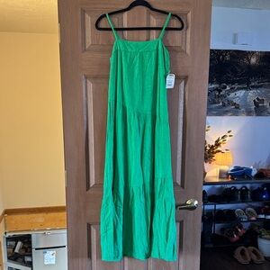 Linen Blend Sundress, NWT
